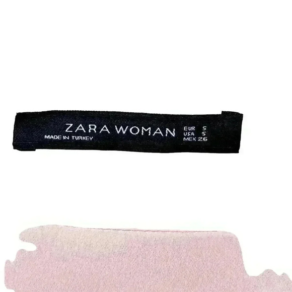 Zara Woman Pullover Top Small Pink Long Sleeve Boat Neck - Picture 5 of 6